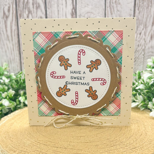 Have A Sweet Christmas Gingerbread Men Handmade Christmas Card