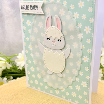 Hello Baby Boy Handmade New Baby Card-2