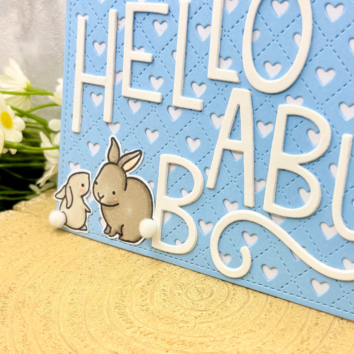 Hello Baby Boy Handmade New Baby Card-2