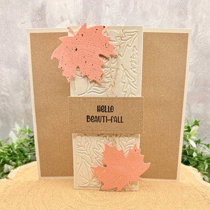 Hello Beauti-Fall Autumn Themed Handmade Card