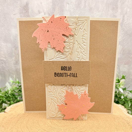 Hello Beauti-Fall Autumn Themed Handmade Card