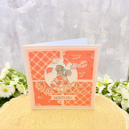 Hello Beauti-fall Autumn Themed Handmade Card-1