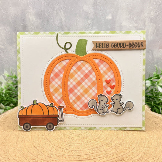 Hello Gourd-geous Funny Pun Handmade Card