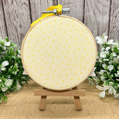 Hello New Baby Yellow Embroidery Hoop Hanging Ornament Gift-2