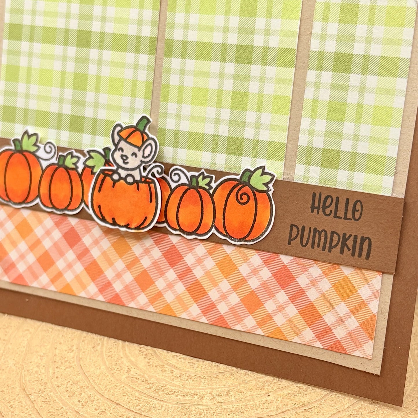 Hello Pumpkin Handmade Card-2