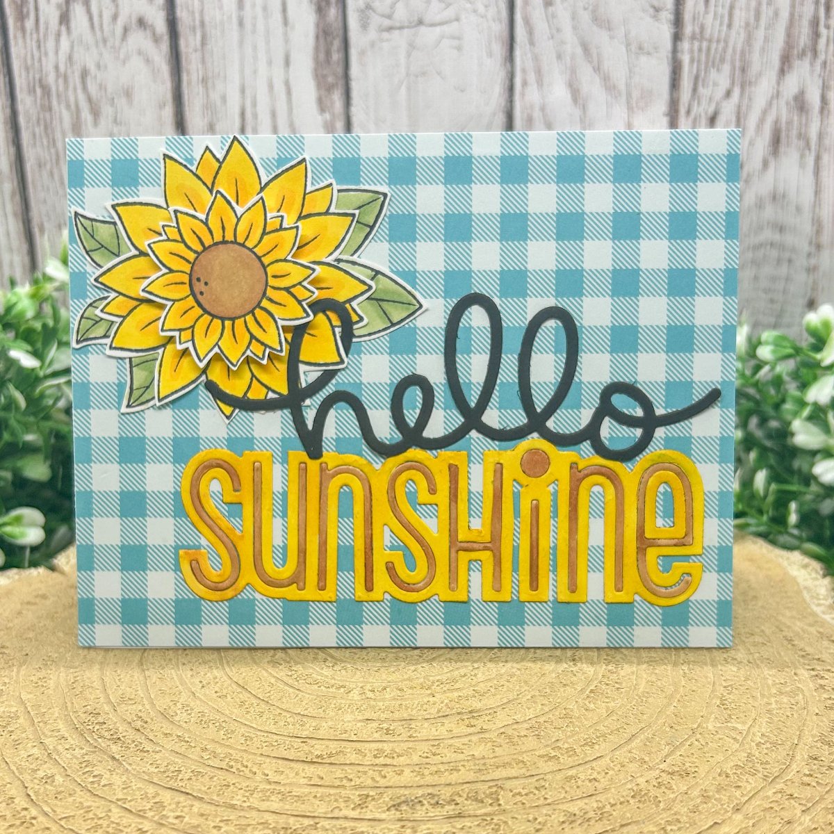 Hello Sunshine Sunflower Handmade Card