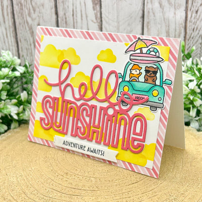 Hello Sunshine! Summer Themed Handmade Card-1