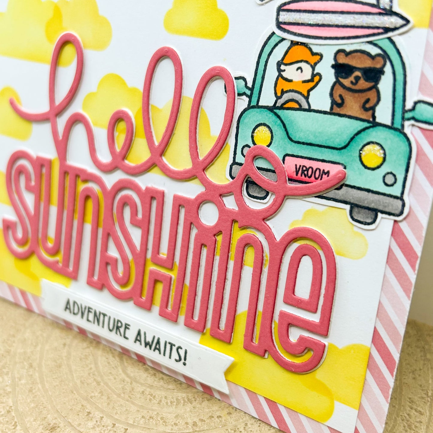 Hello Sunshine! Summer Themed Handmade Card-2