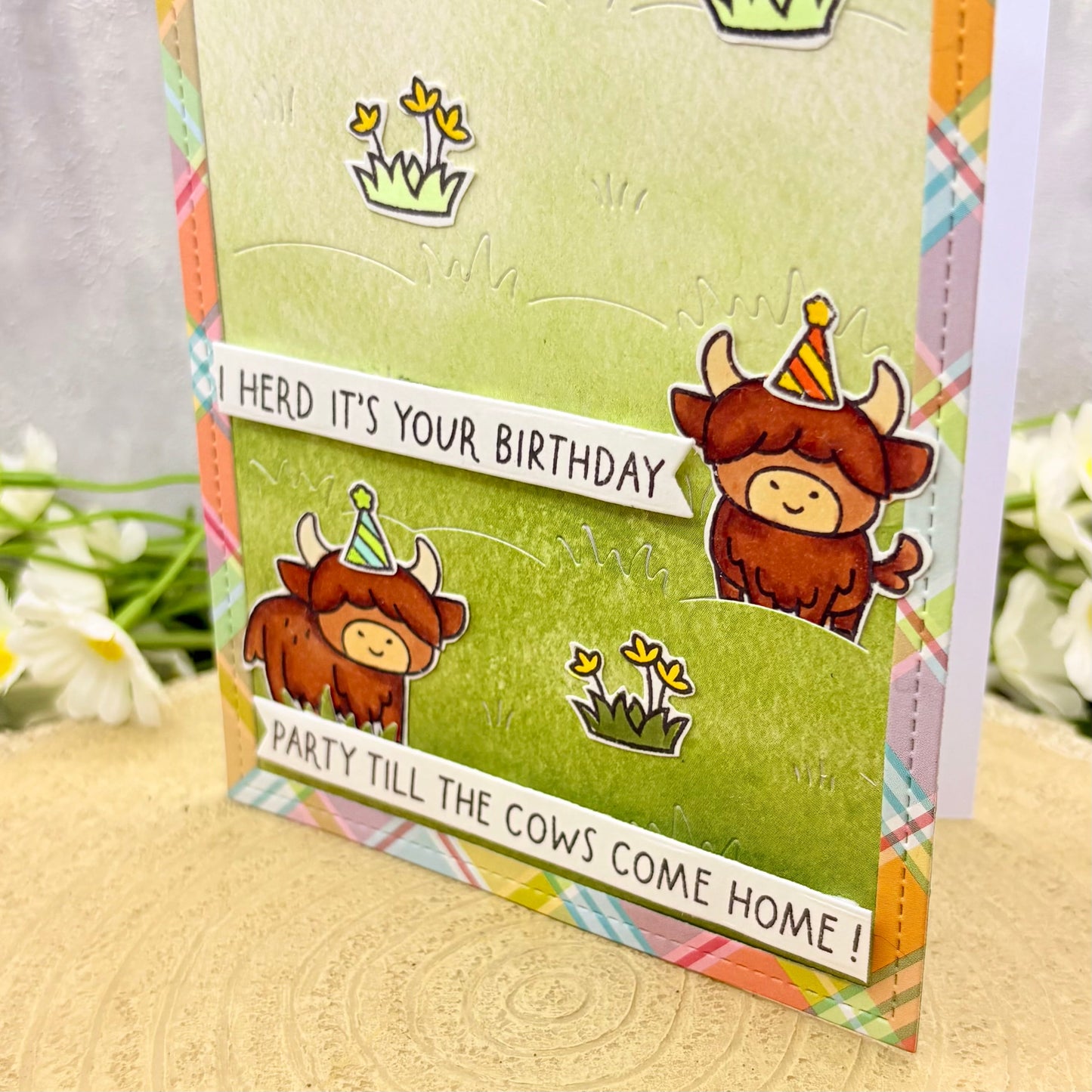 Highland Cows Handmade Birthday Card-2