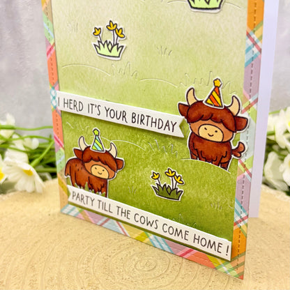 Highland Cows Handmade Birthday Card-2