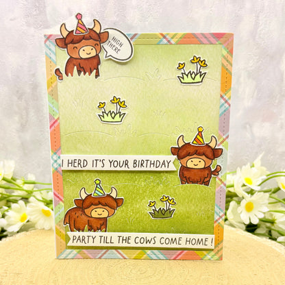 Highland Cows Handmade Birthday Card