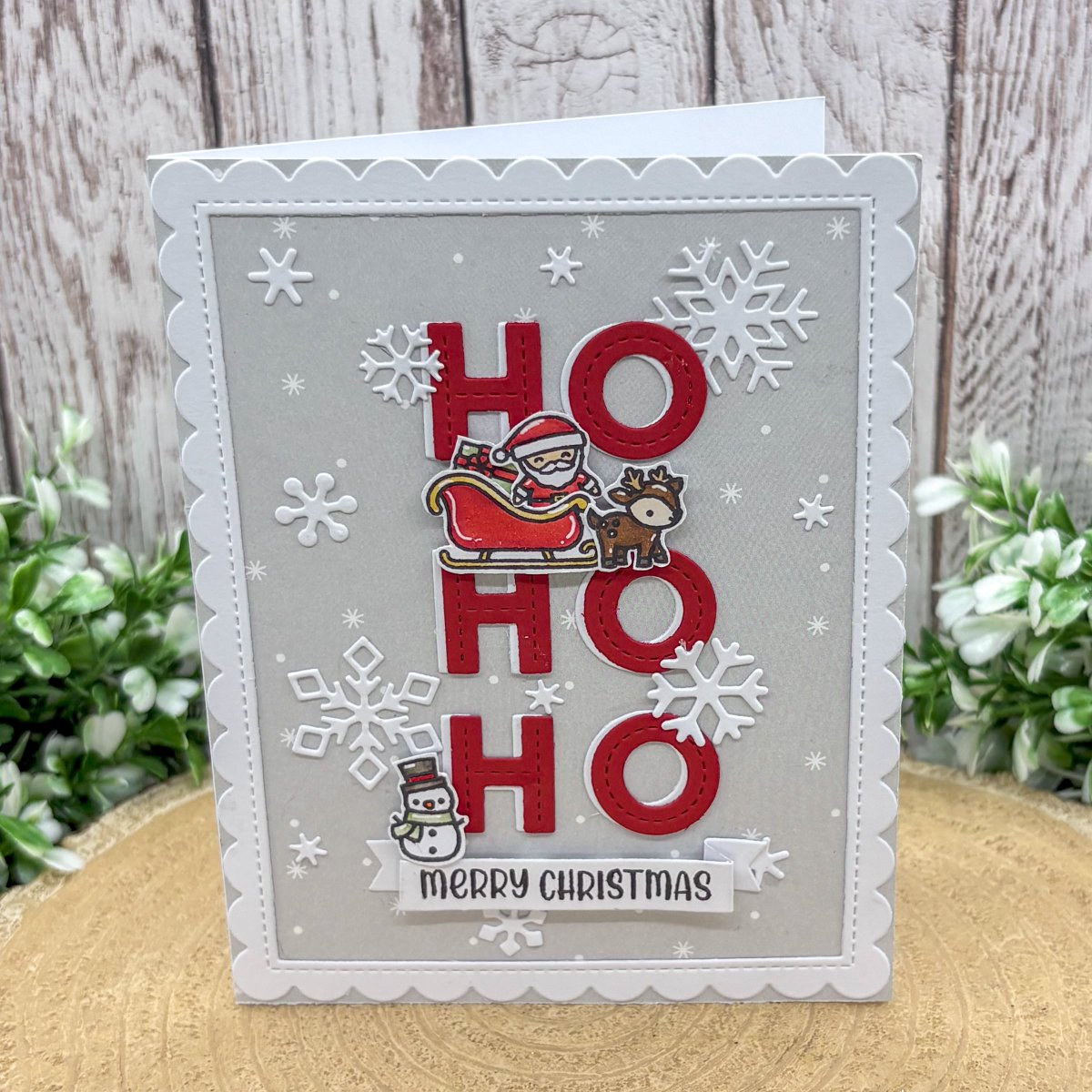 Ho Ho Ho Santa Handmade Christmas Card-1