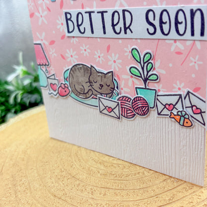 Hope You're Feline Better Soon Handmade Get Well Card-2
