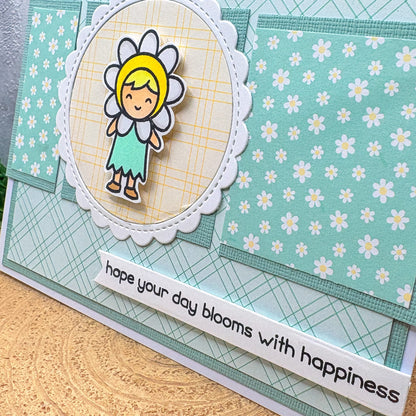 Hope Your Day Blooms Daisy Costume Handmade Card-2