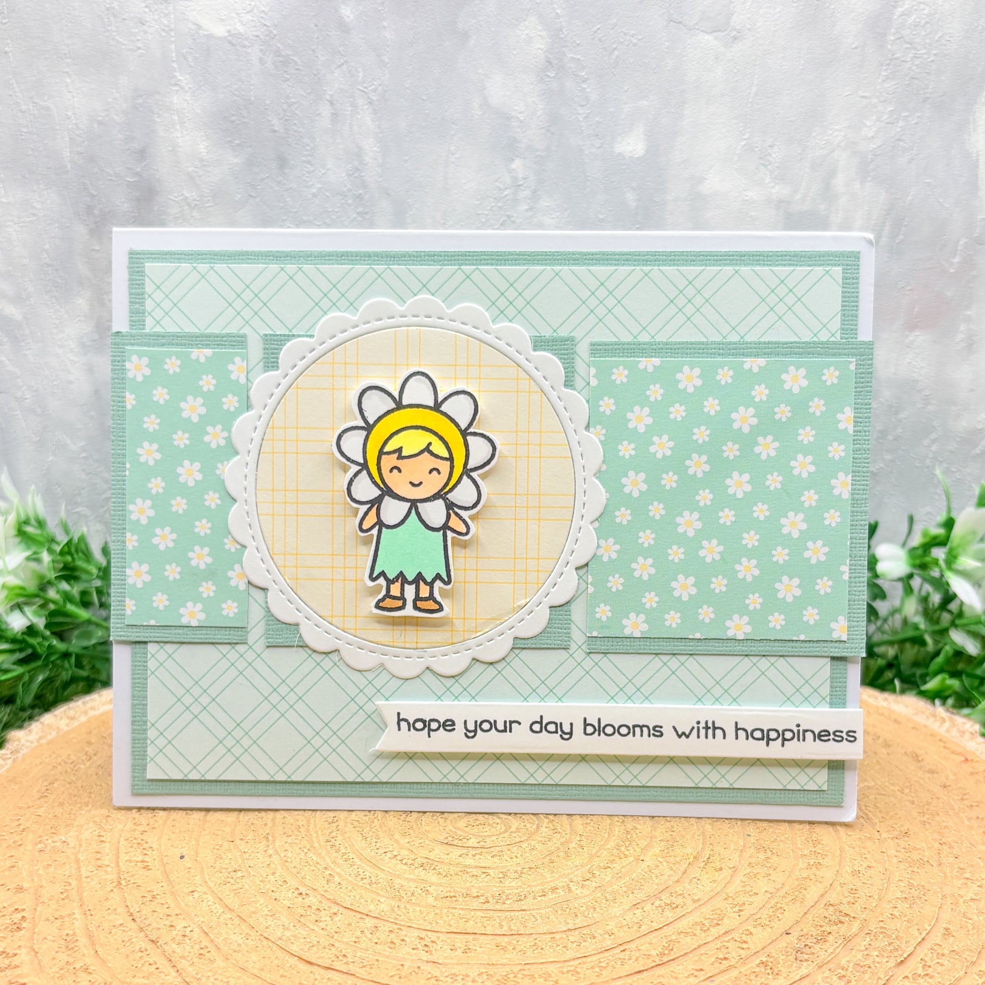 Hope Your Day Blooms Daisy Costume Handmade Card