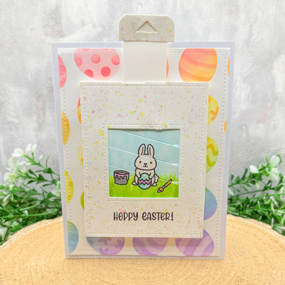 Hoppy Easter Pull Tab Reveal Handmade Easter Card-1