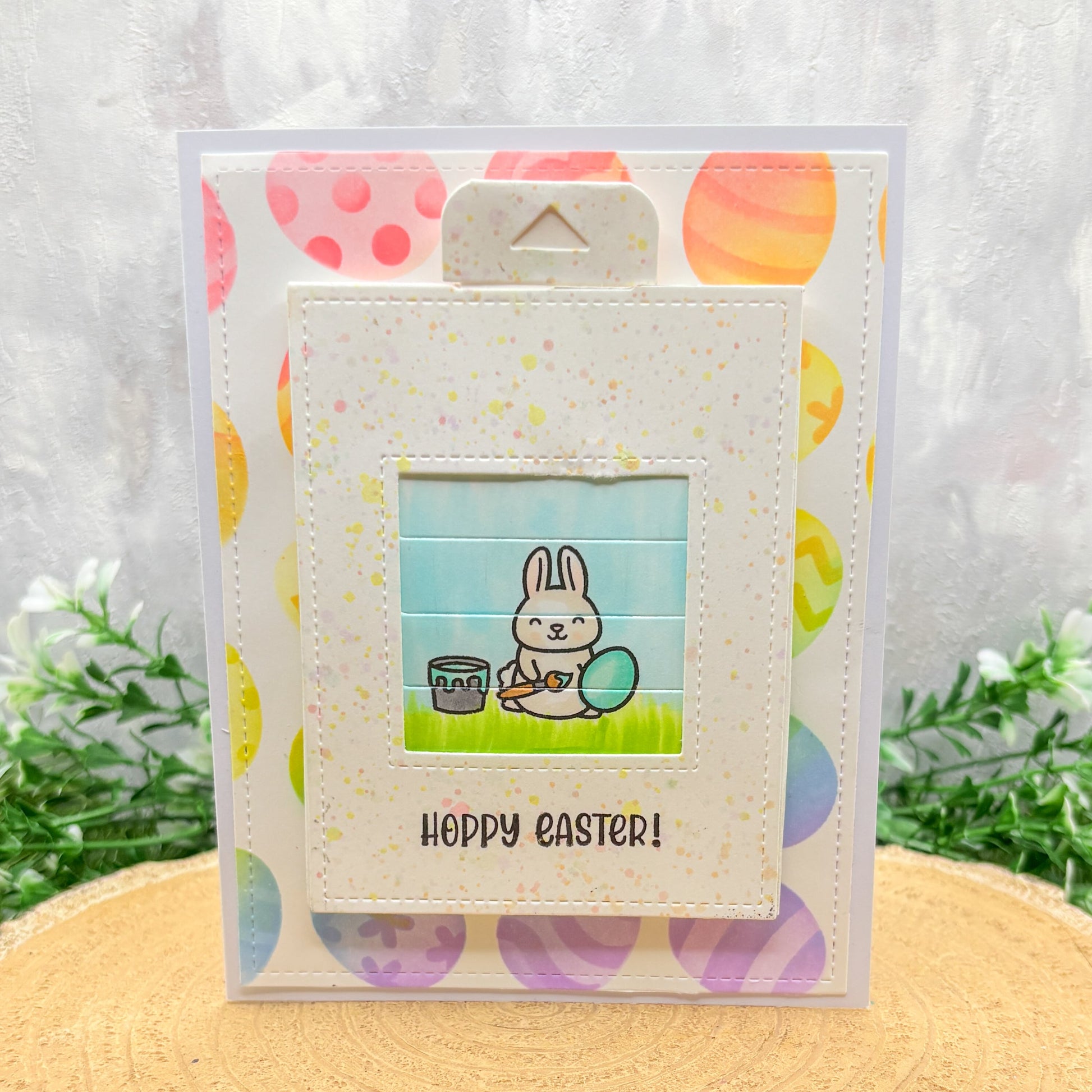 Hoppy Easter Pull Tab Reveal Handmade Easter Card