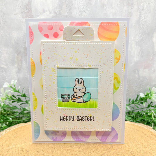 Hoppy Easter Pull Tab Reveal Handmade Easter Card