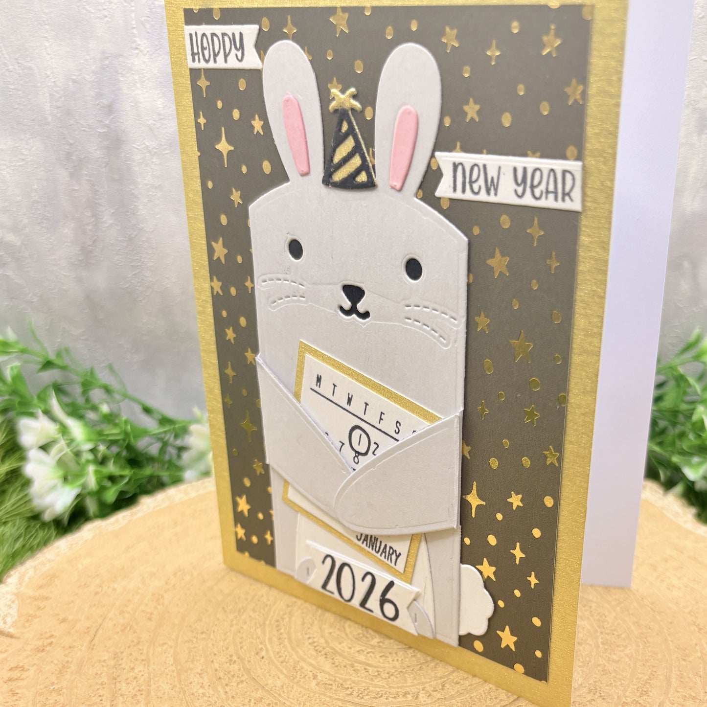 Hoppy New Year 2026 Handmade New Year Card-2