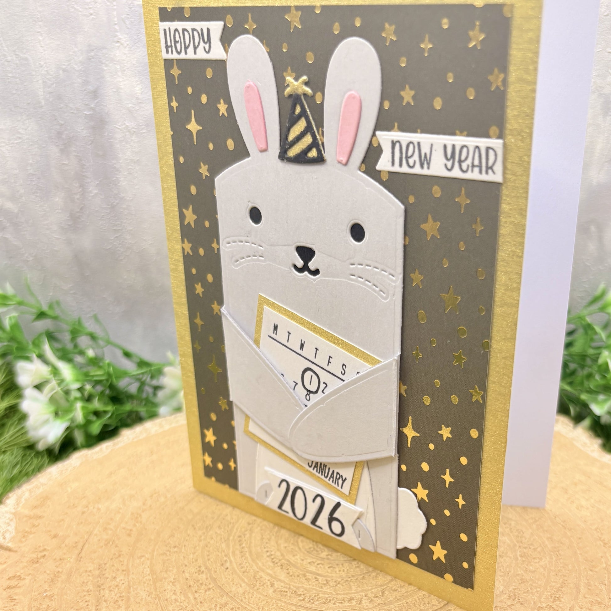 Hoppy New Year 2026 Handmade New Year Card-2