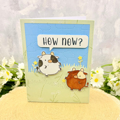 How Now Brown Cow Handmade Card-1