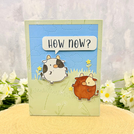 How Now Brown Cow Handmade Card