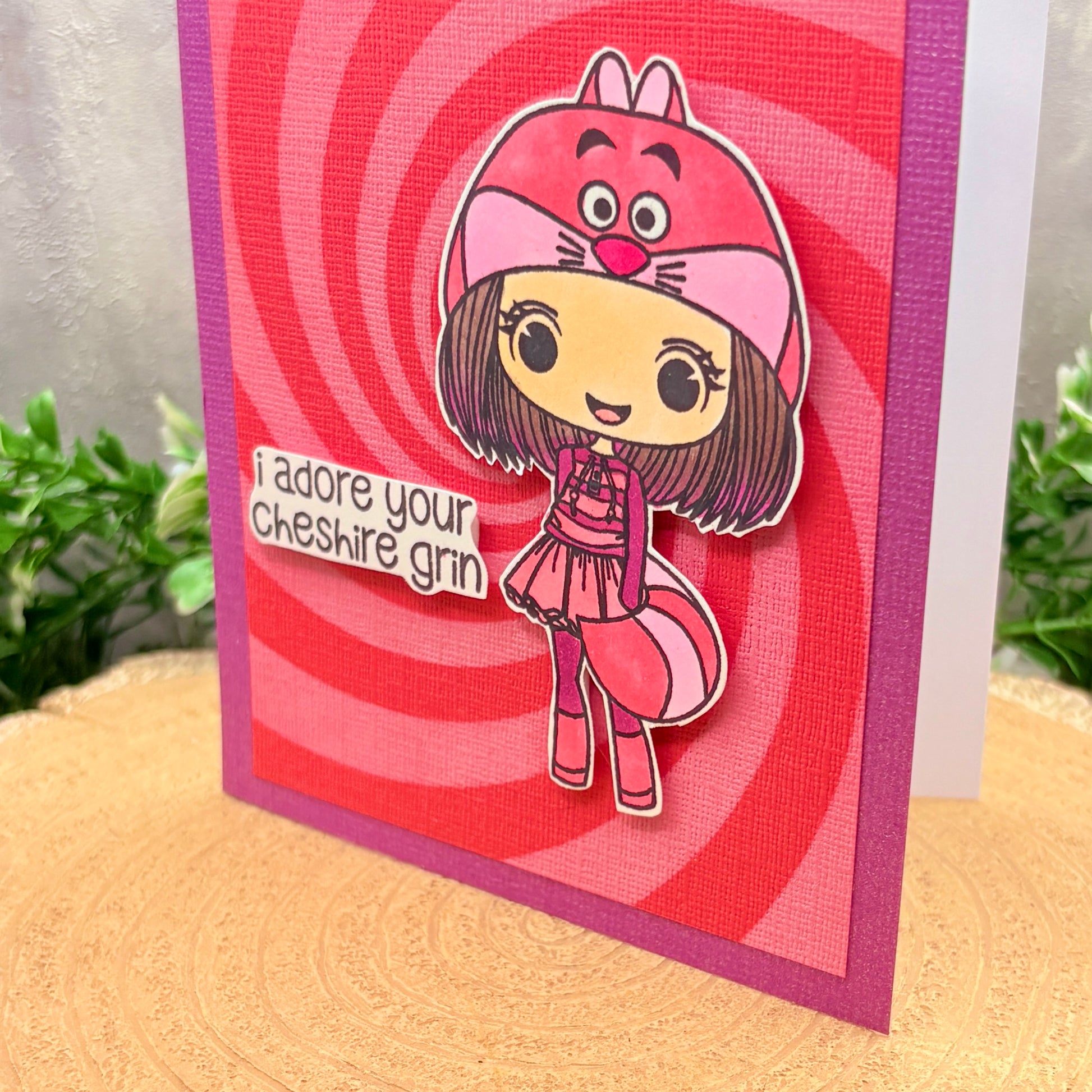 I Adore Your Cheshire Grin Handmade Character Card-2