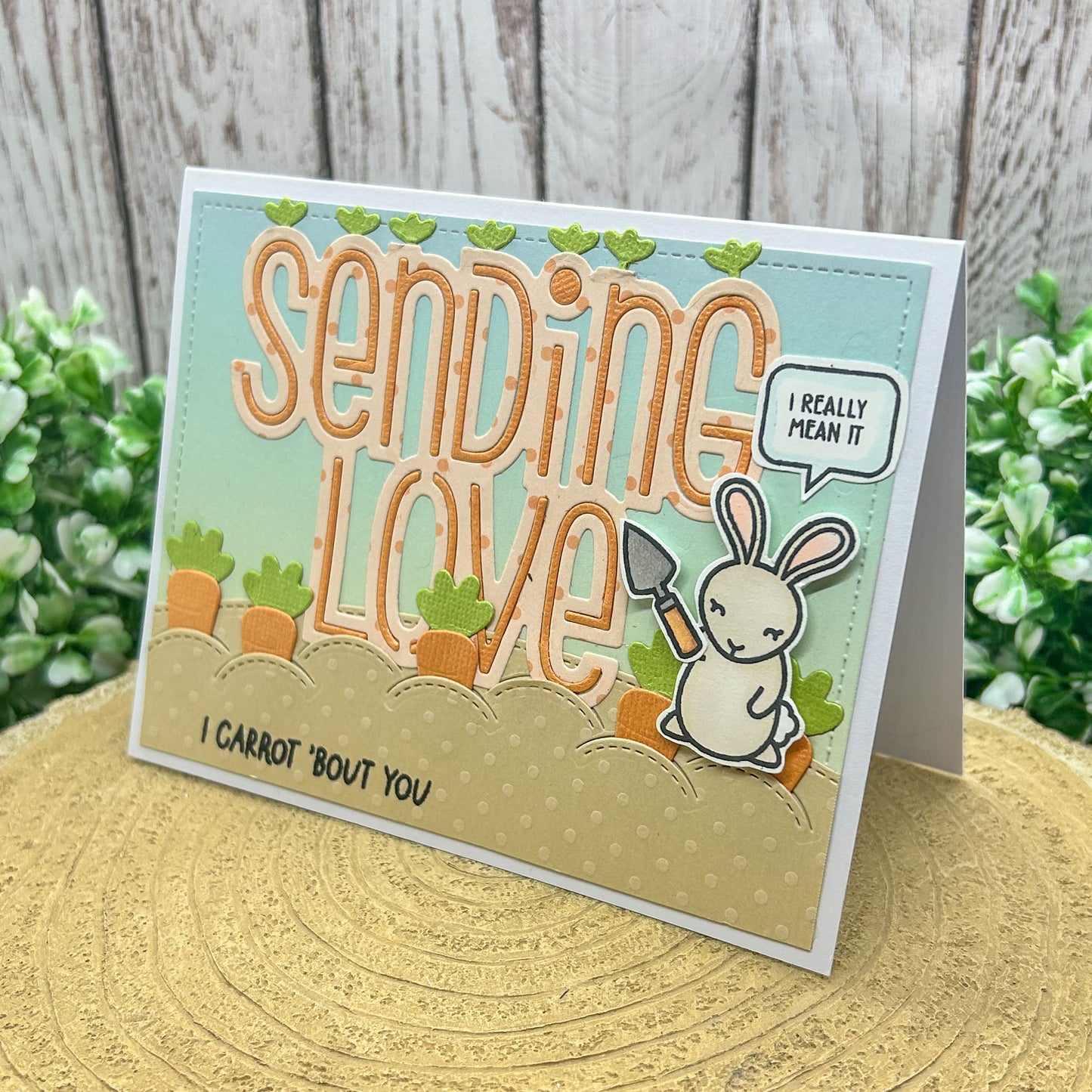 I Carrot About You Bunny Handmade Card-1