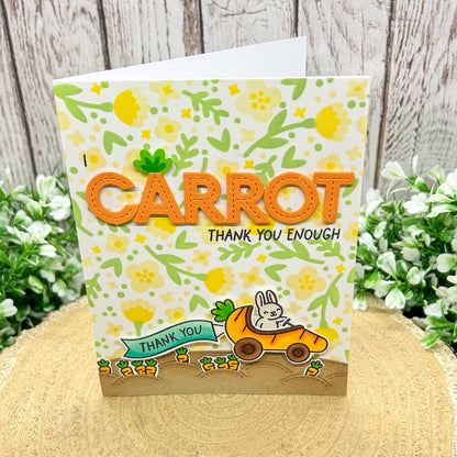 I Carrot Thank You Enough Bunny Handmade Thank You Card-1