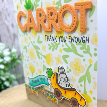 I Carrot Thank You Enough Bunny Handmade Thank You Card-2