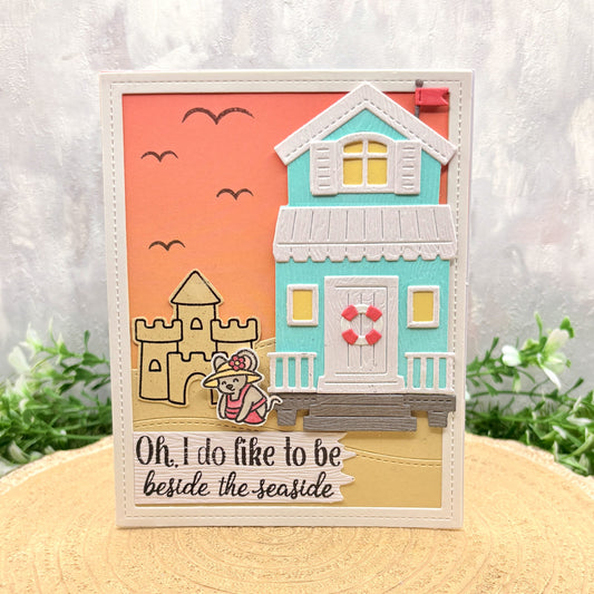 I Do Like To Be Beside The Seaside Handmade Card