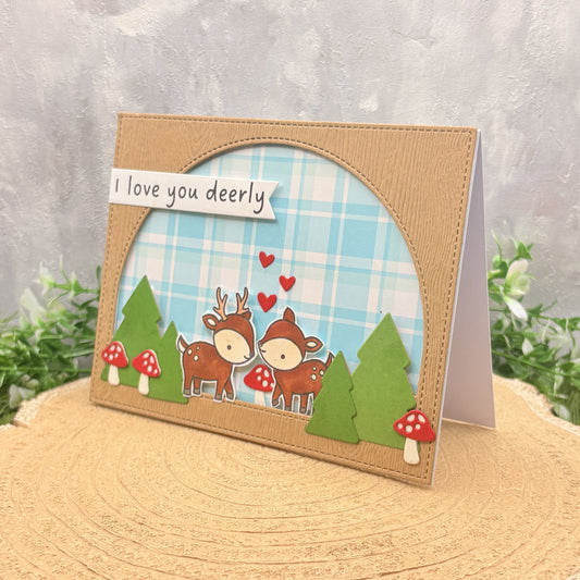 I Love You Deerly Handmade Valentine's Day Card-1