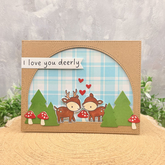 I Love You Deerly Handmade Valentine's Day Card