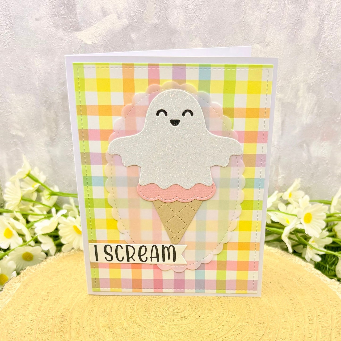 I Scream Ghost Handmade Card-1