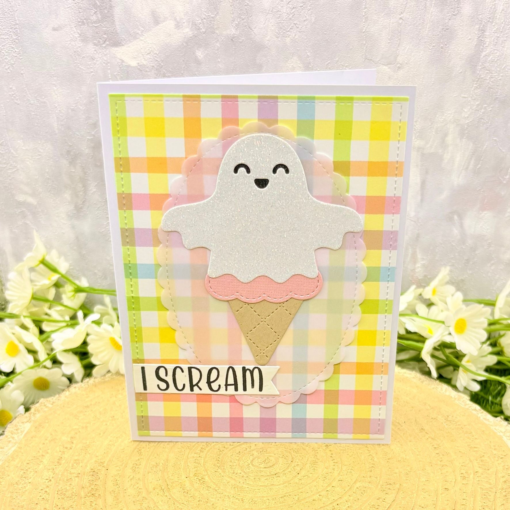 I Scream Ghost Handmade Card-1