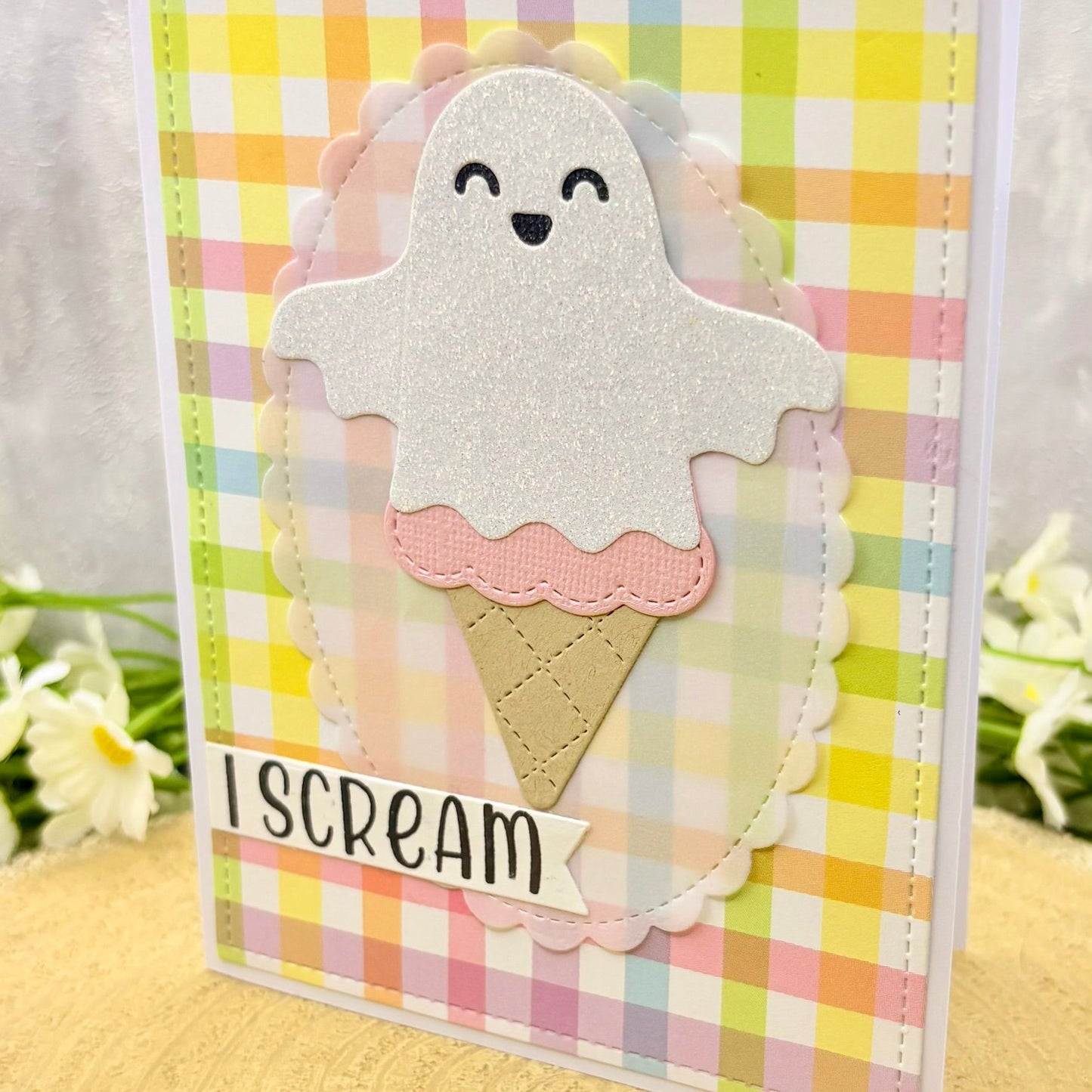 I Scream Ghost Handmade Card-2