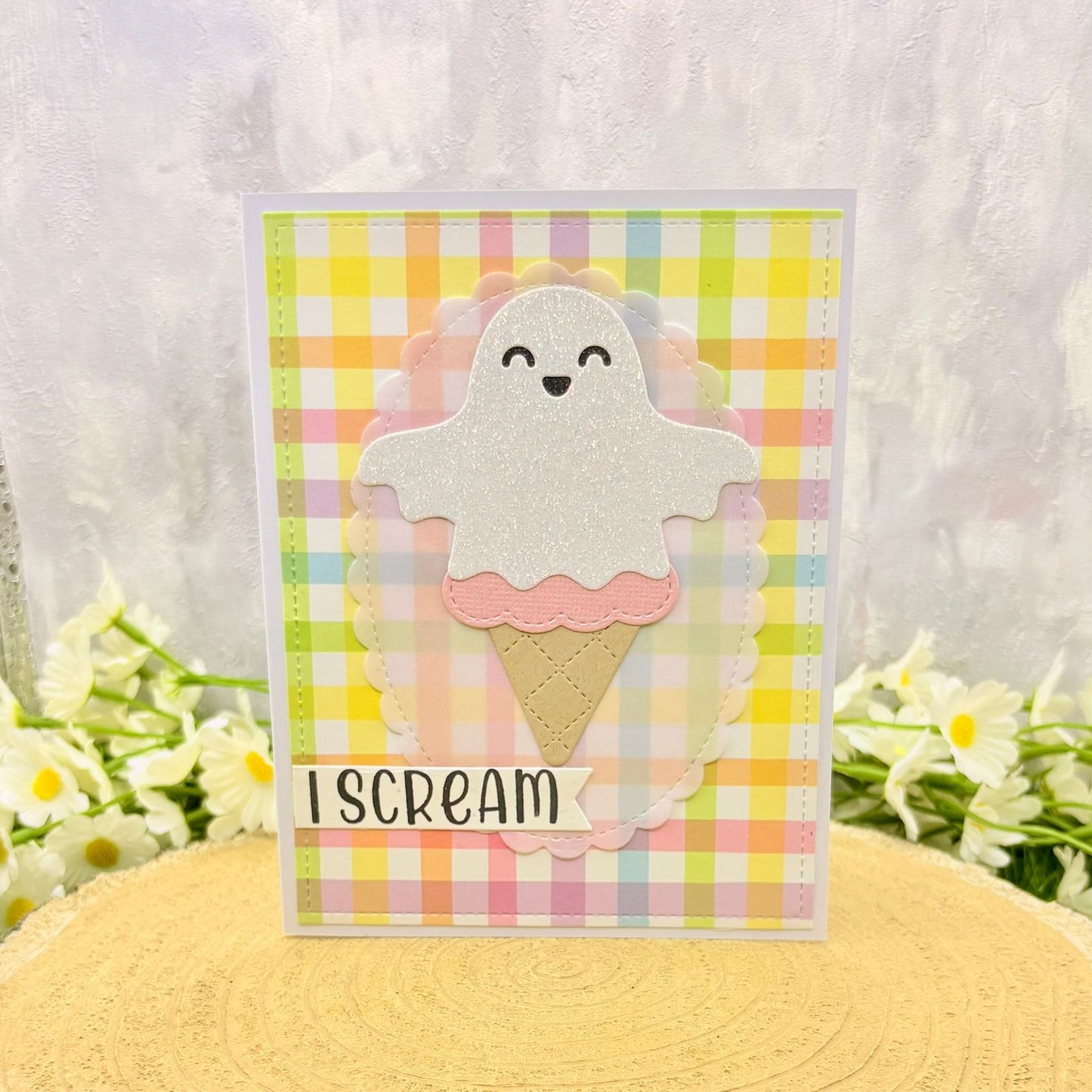 I Scream Ghost Handmade Card
