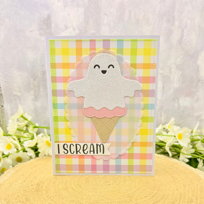 I Scream Ghost Handmade Card