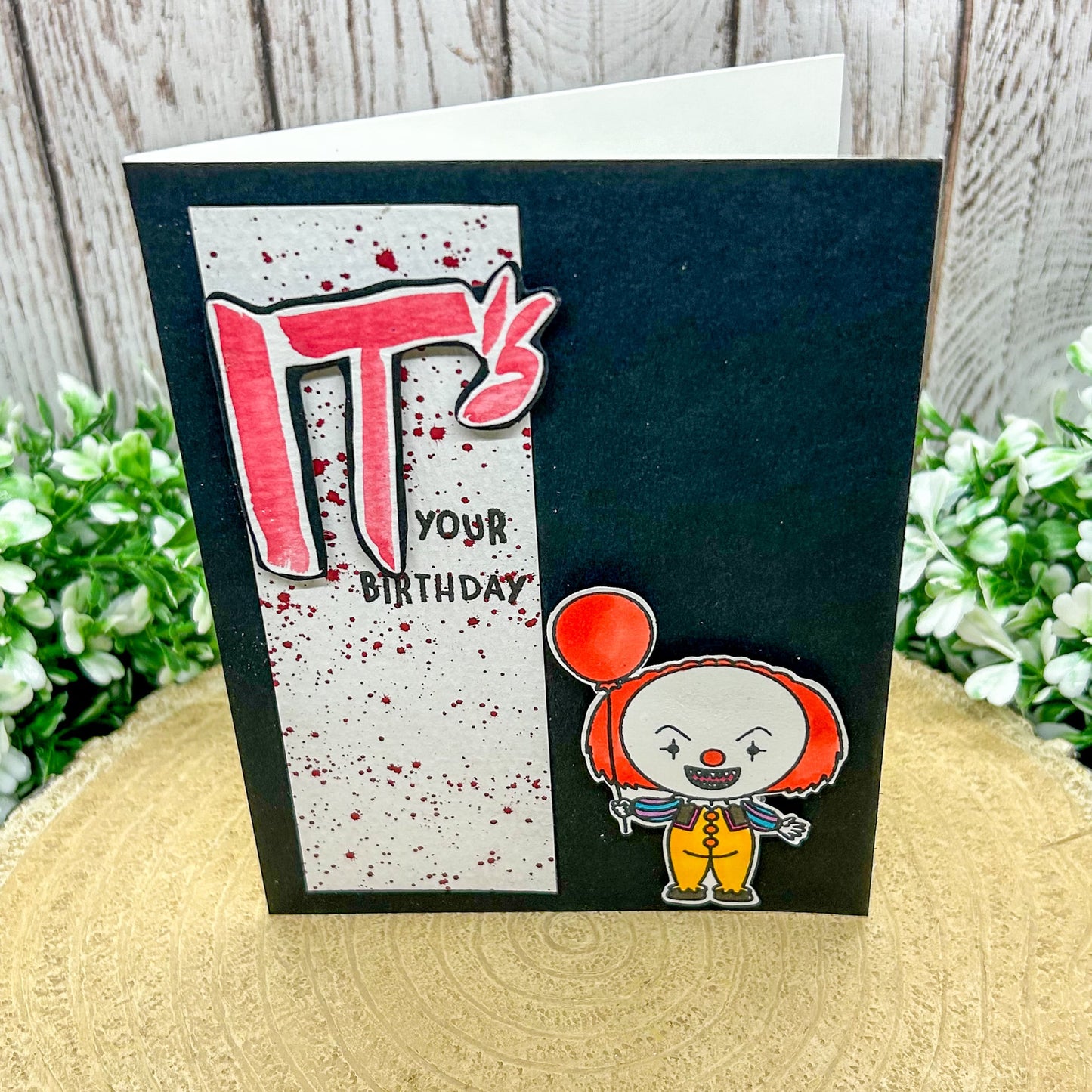 IT Clown Pennywise Birthday Handmade Character Card-1