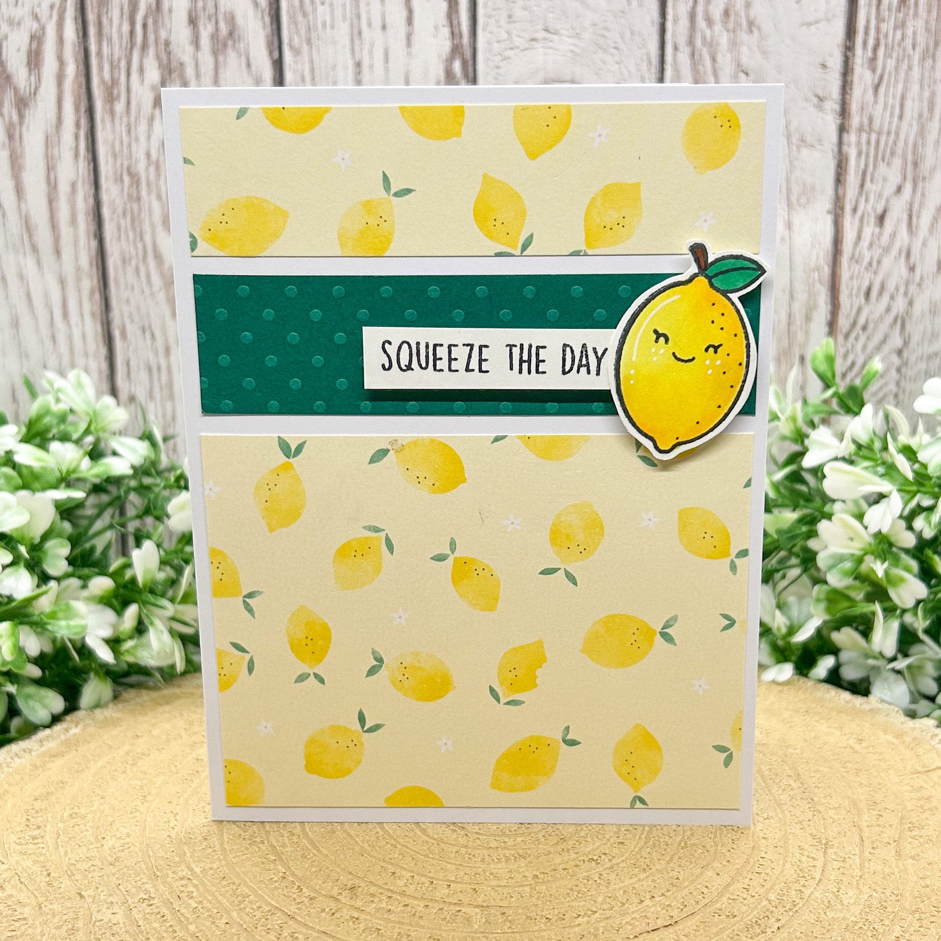 Lemon Squeeze The Day Handmade Birthday Card