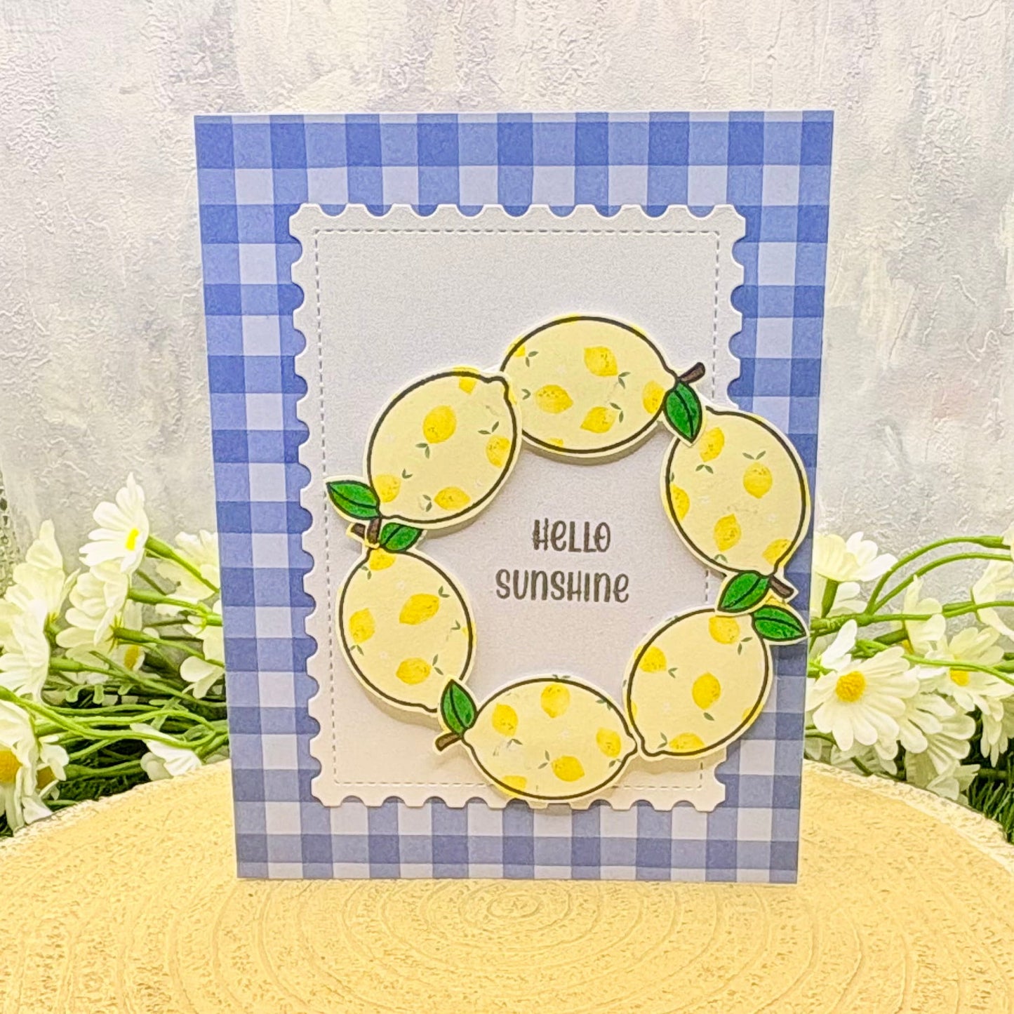 Lemons Hello Sunshine Handmade Card