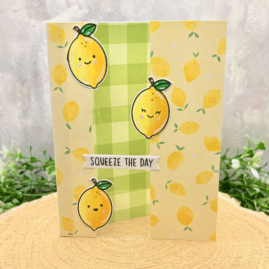 Lemons Squeeze The Day Handmade Birthday Card