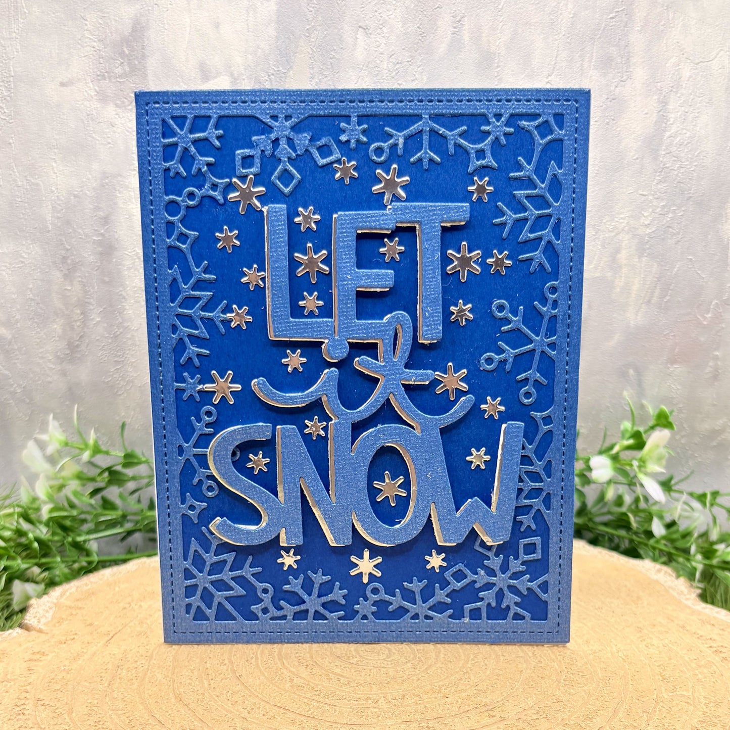 Let It Snow Letters Handmade Christmas Card