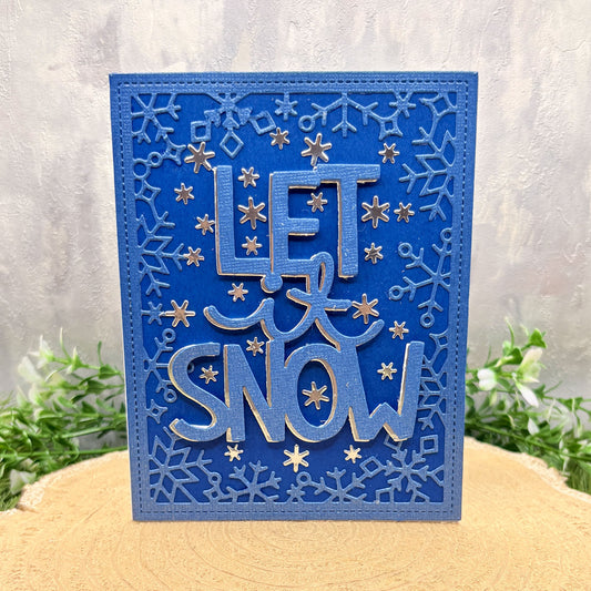 Let It Snow Letters Handmade Christmas Card