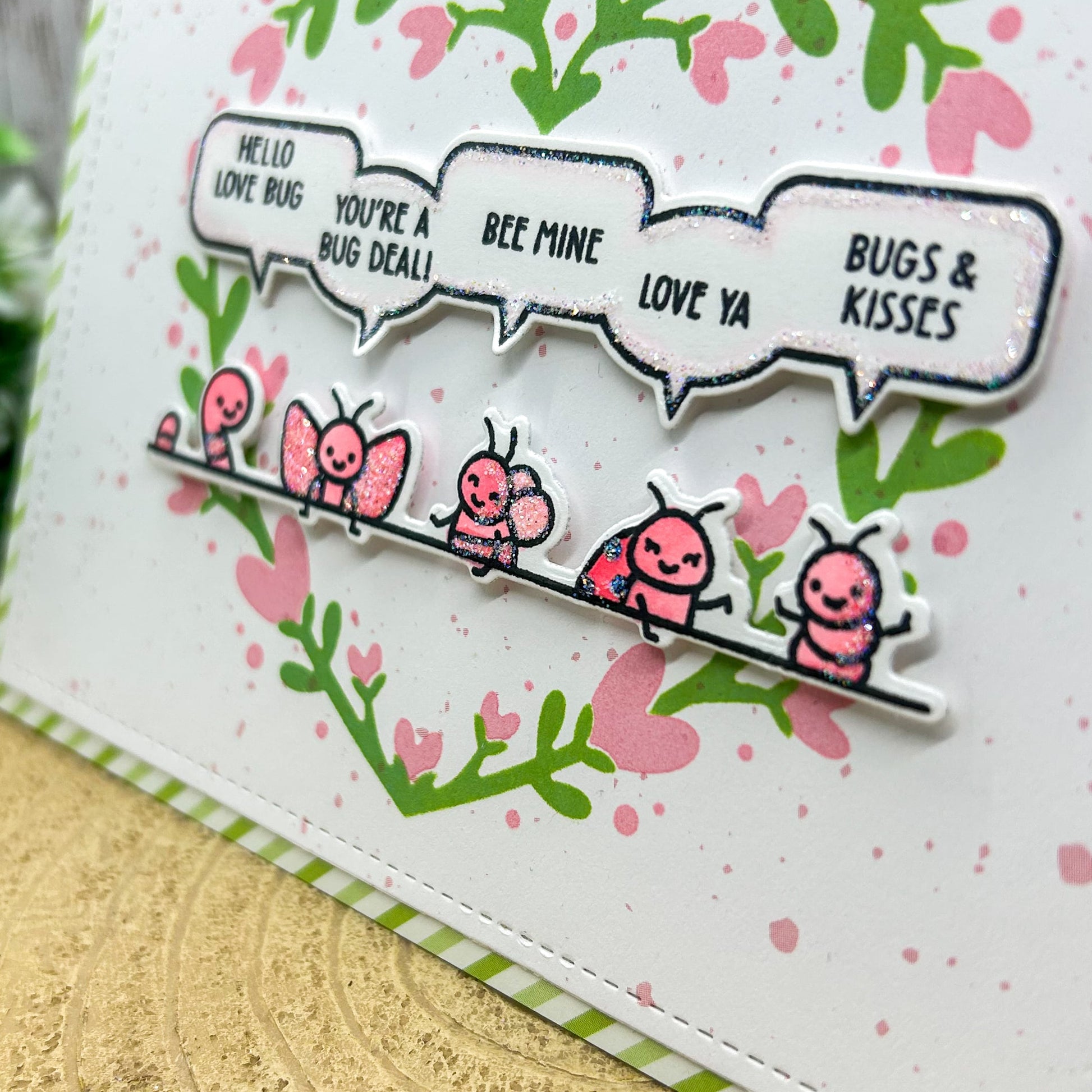 Love Bugs Quotes Handmade Valentine's Day Card-2