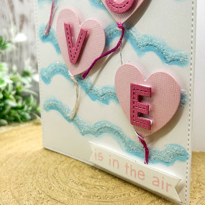 Love Is In The Air Handmade Valentine's Day Card