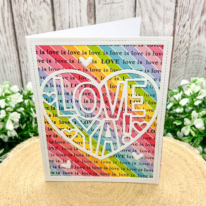 Love Ya Rainbow Coloured Handmade Card-1