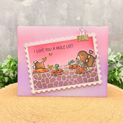 Love You A Mole Lot Handmade Valentine's Day Card