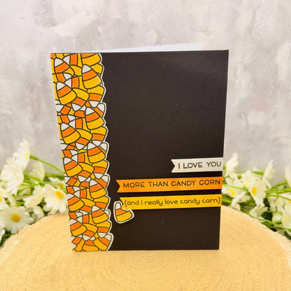 Love You More Than Candy Corn Handmade Card-1