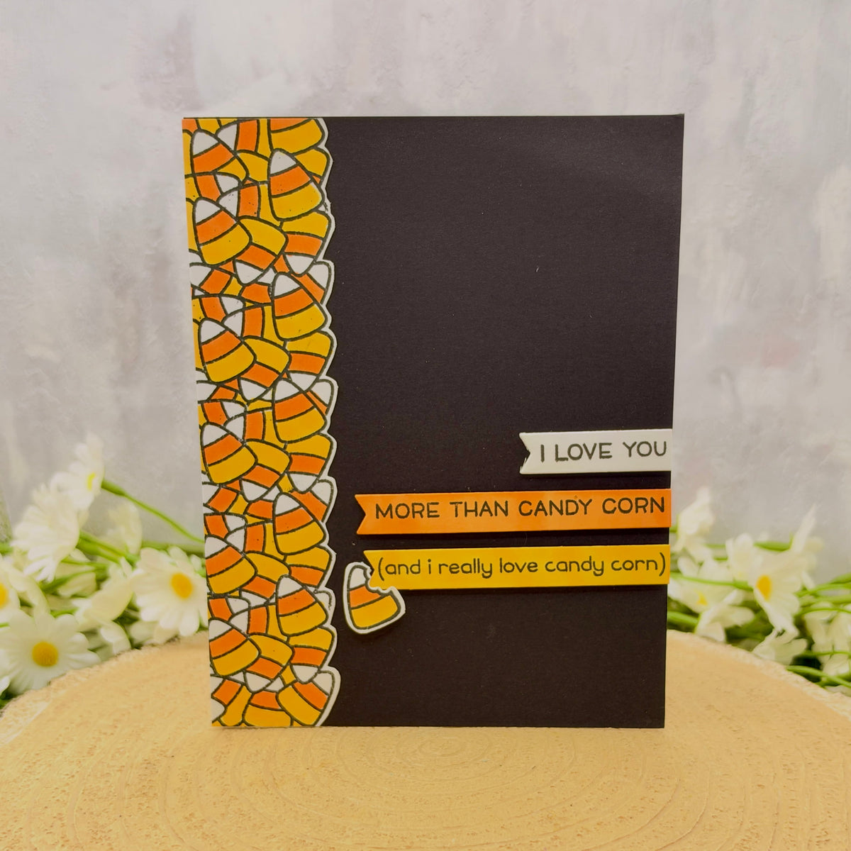 Love You More Than Candy Corn Handmade Card